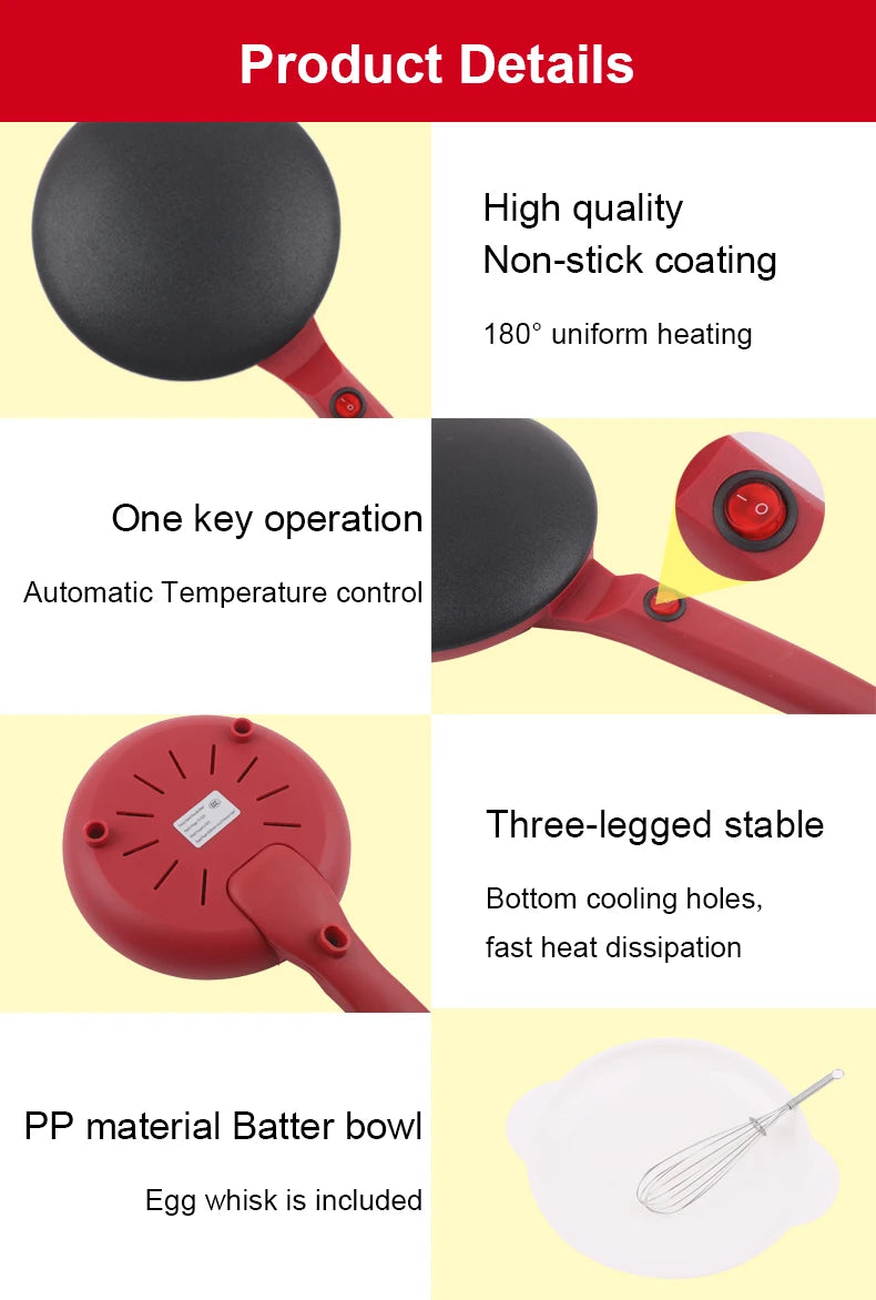 Showlu Smart General electric pancake maker with non-stick surface and adjustable temperature controls, ready for cooking pancakes.