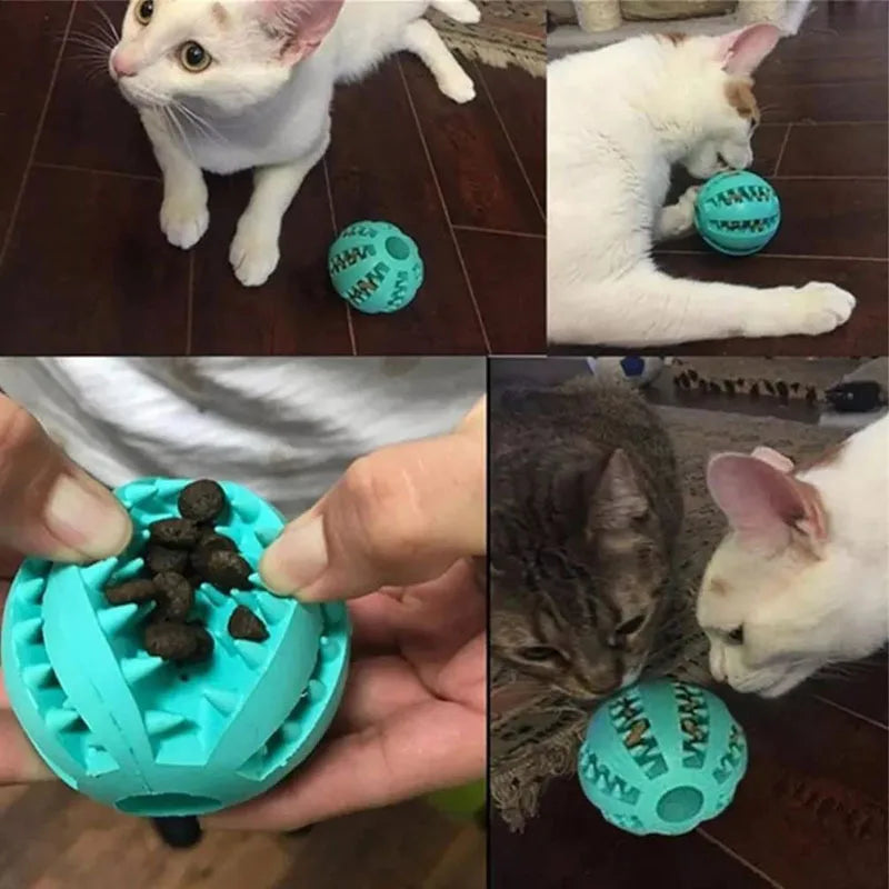 Showlu Smart General rubber interactive dog chew ball with treat dispenser, ideal for puppy training and teeth cleaning.