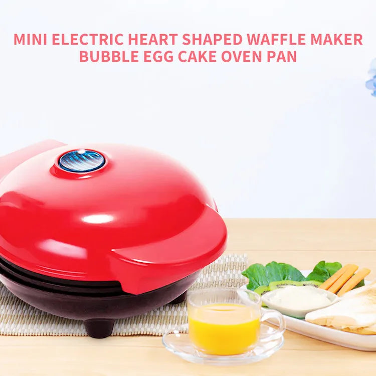 Showlu Smart General mini electric waffle maker with non-stick surface and 350W power, compact appliance for quick waffle making.