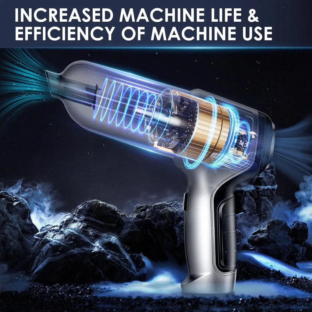 SHOWLU 95000PA cordless car vacuum cleaner, 3-in-1 handheld portable for car interior cleaning, black and compact design