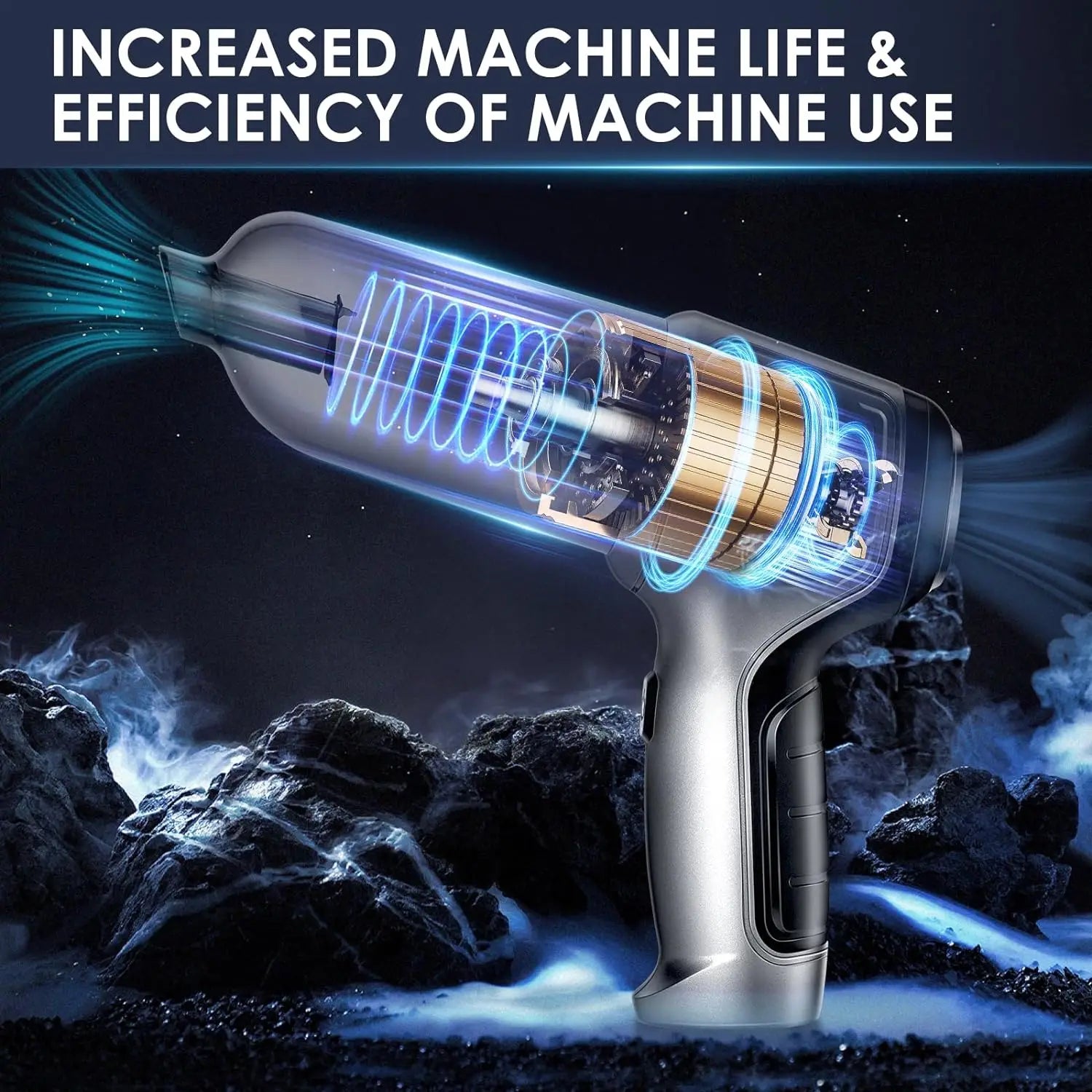 SHOWLU 95000PA cordless car vacuum cleaner, 3-in-1 handheld portable for car interior cleaning, black and compact design