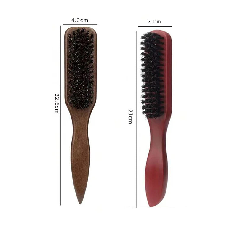 Brown pointed-tail bristle comb from Showlu Fashion Store, unisex, smooth, anti-static, designed to prevent tangles and hair damage.