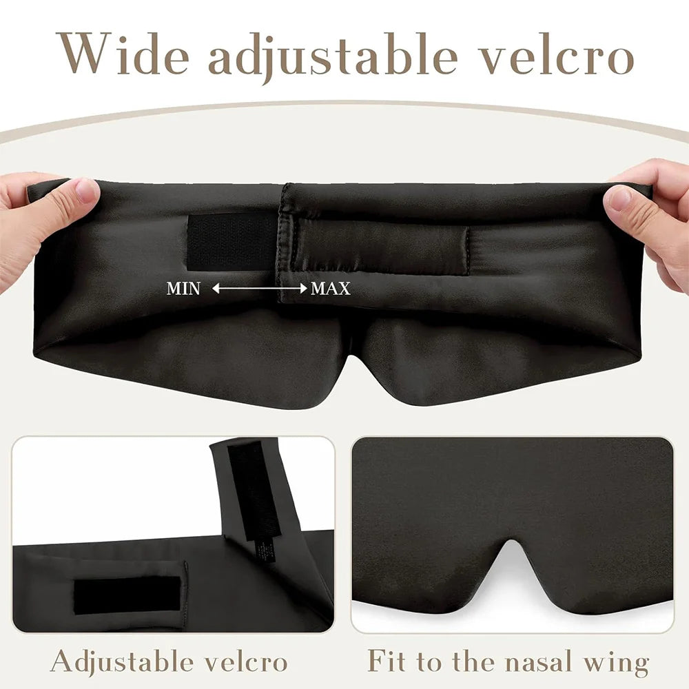 Showlu Smart General silk sleep mask for better sleep, luxurious eye mask with smooth fabric and comfortable fit.
