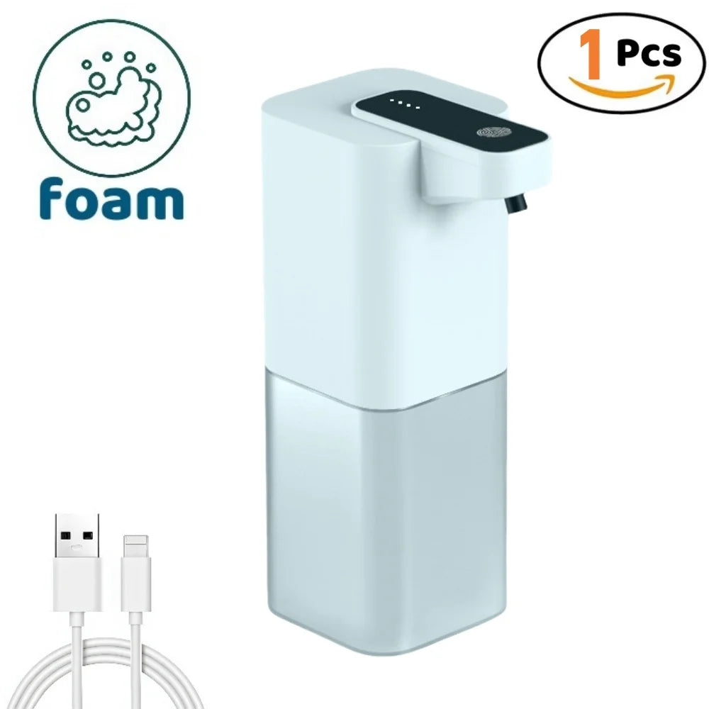 Fununcle automatic foam soap dispenser with touchless operation, USB rechargeable ABS plastic, sleek and modern design.