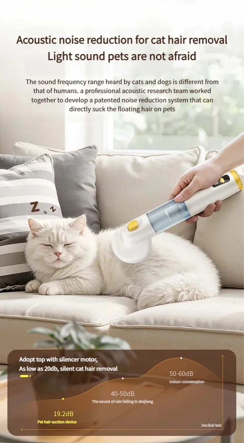 Showlu Smart General Pet Grooming Vacuum 2.0 with attachments and hose for effective pet fur removal and grooming.