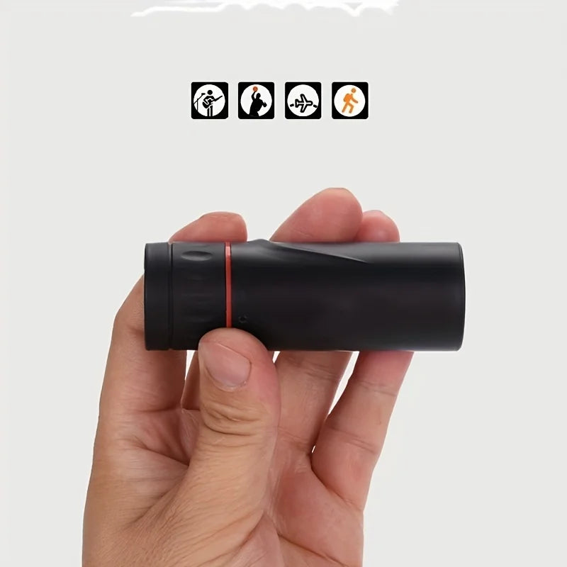 Showlu Fashion Store 2000x25 HD monocular telescope showing compact design for hunting, travel, concerts, and fishing use.