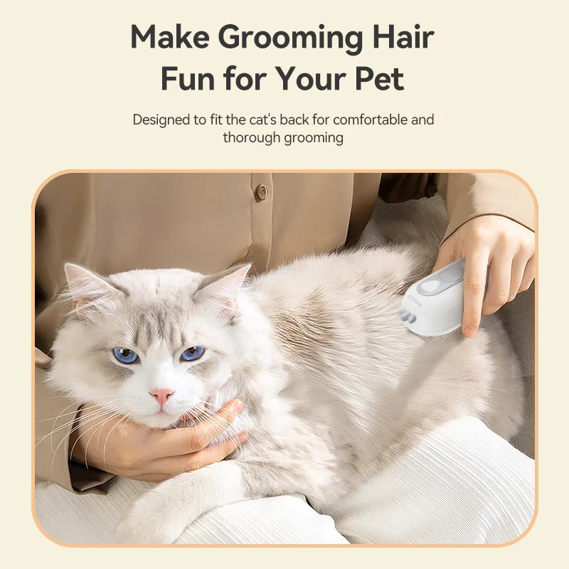 Showlu Smart General plastic cat grooming brush with fine pet comb for detangling and smoothing feline fur.