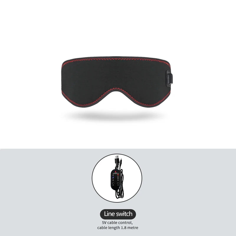 Showlu Smart Heated Eye Massager with 3-level vibration and heat settings, designed to relax and soothe tired eyes.