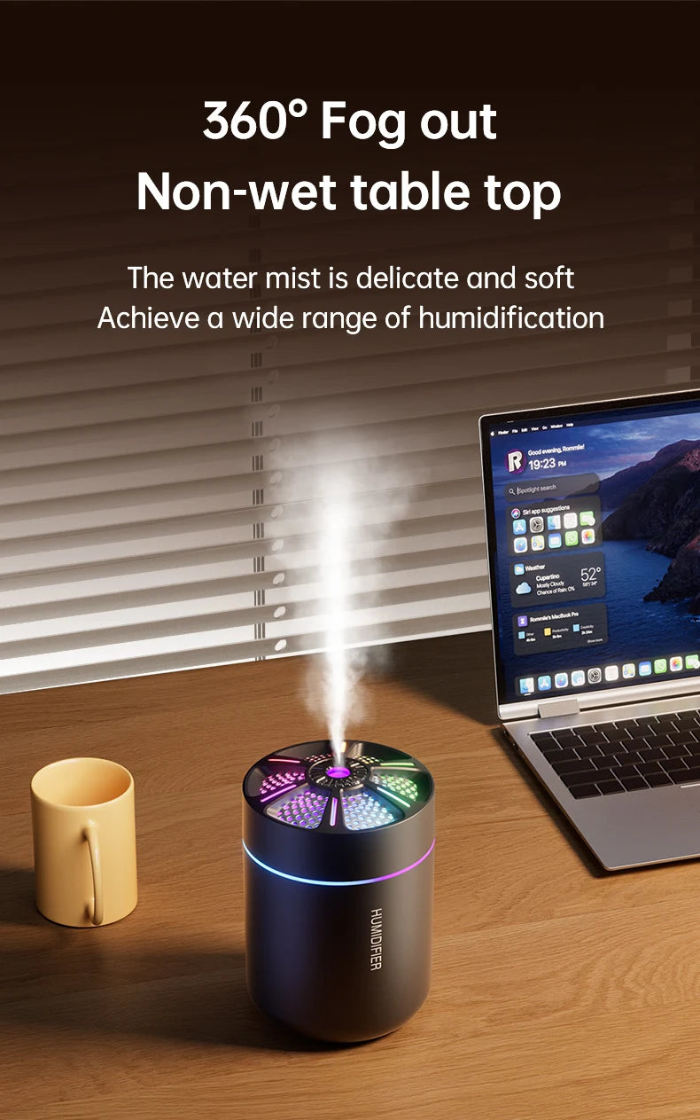 Showlu Smart General Mini USB Humidifier with water tank and mist outlet, compact and portable for home or office use.