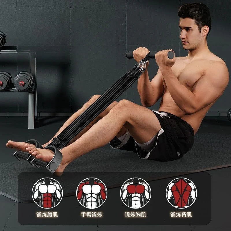 Showlu Pedal Tension Rope, a multi-functional abdominal resistance band with handles for core workouts and muscle toning.