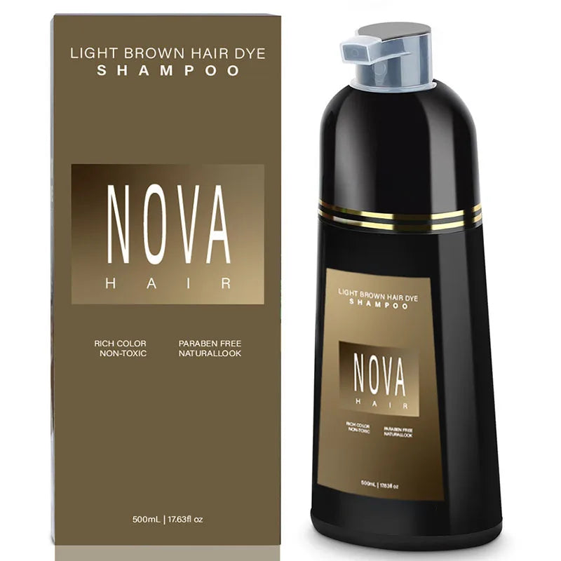 LANBENA Nova Moisturizing Hair Dye Shampoo from SHOWLU FASHION STORE, natural quick dyeing shampoo with moisturizing formula, shown in the image.