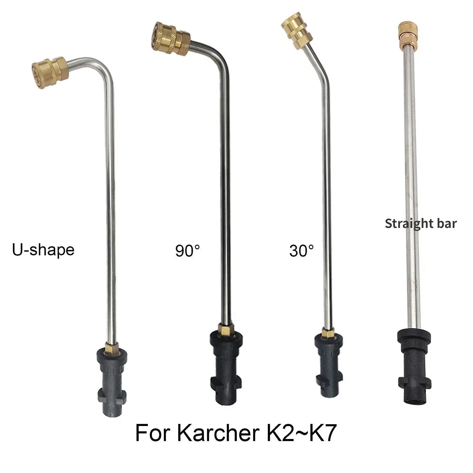 Undercarriage cleaning wand from Showlu Fashion Store with a long handle and spray nozzle for vehicle undercarriage cleaning.