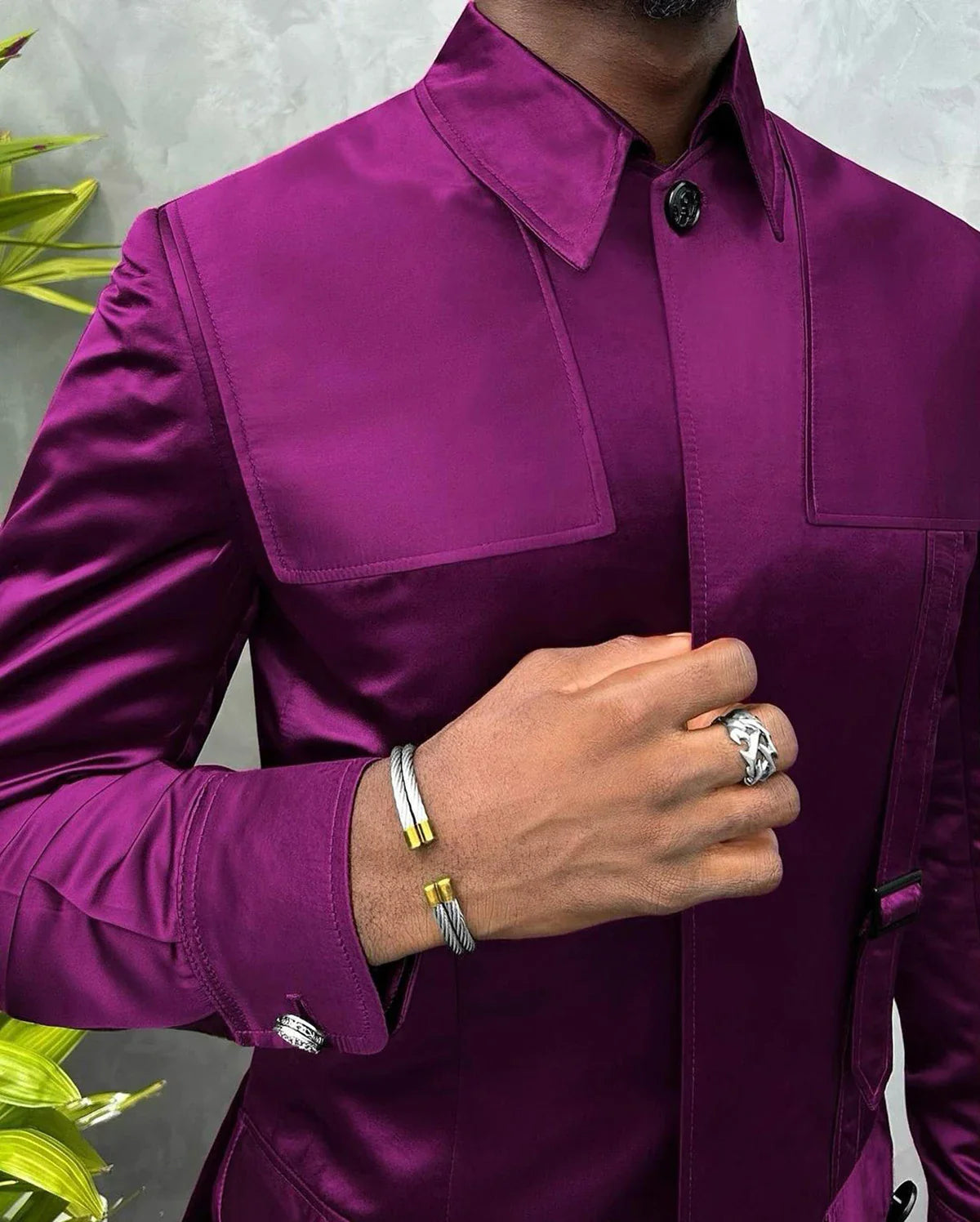 NCDIMS men's double-breasted wedding suit by SHOWLU FASHION STORE, tailored tuxedo with lapels and matching trousers.
