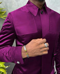 Fashion Utility Wedding Men Suit Business Tailor-Made Party Tuxedo 2 Pieces Groom Wear Coat Pants Party Singer Groom Customized