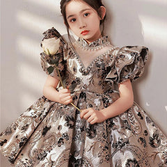 High-End Flower Girl Dresses Kids Turkish Ball Gowns Vintage Spanish Children Birthday Party Dress for Easter Eid Birthday Party