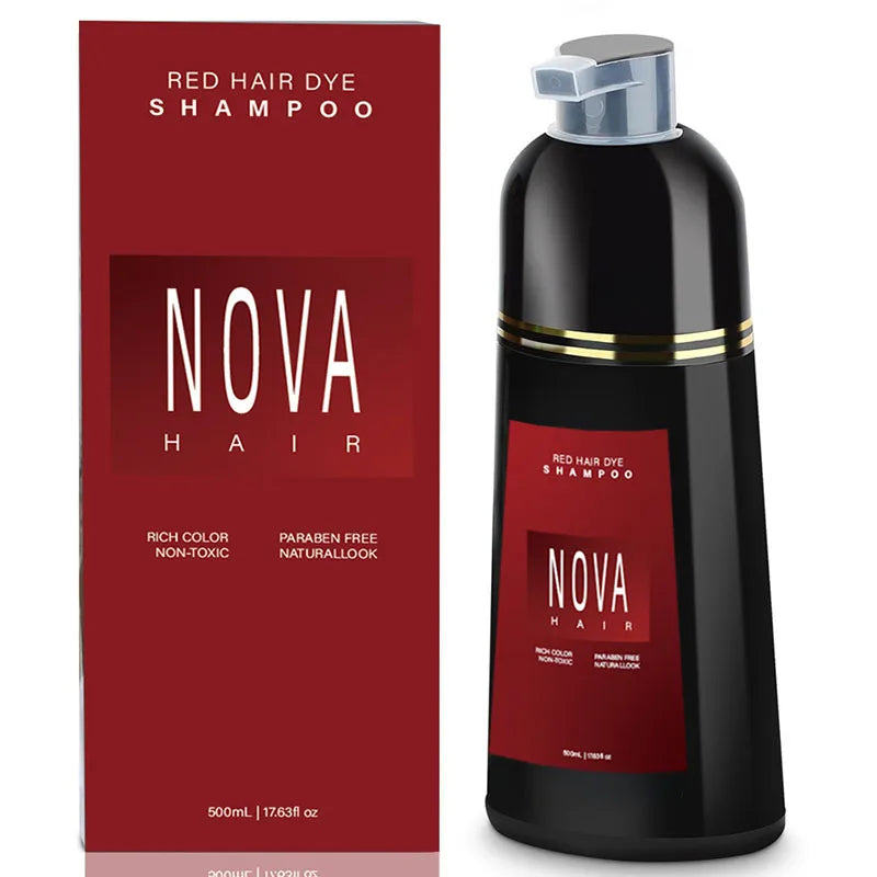 LANBENA Nova moisturizing hair dye shampoo from SHOWLU FASHION STORE, showing the shampoo bottle with natural hair dyeing ingredients.