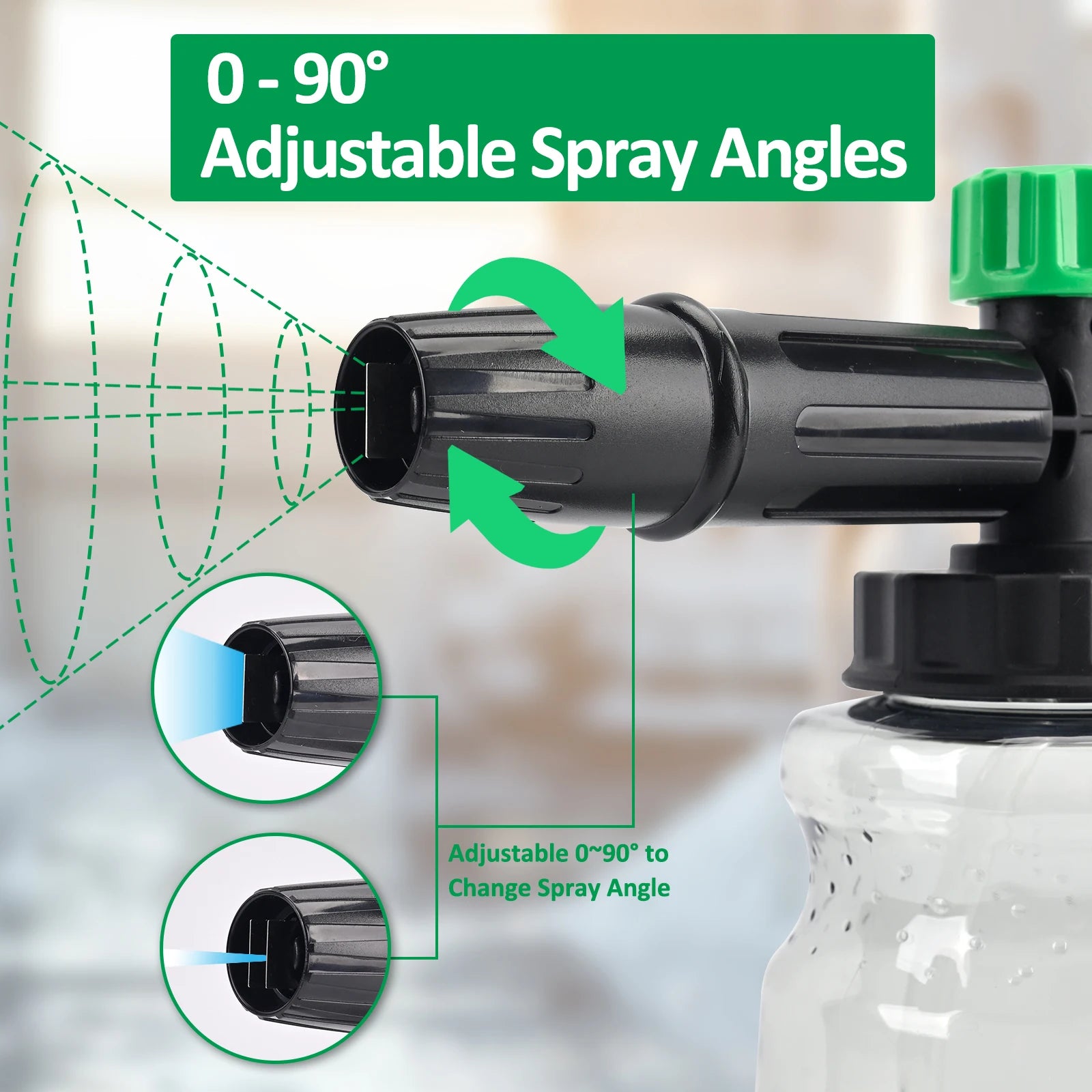 Showlu Smart General pressure washer foam cannon gun with adjustable nozzle and foam lance for car washing and cleaning tasks.