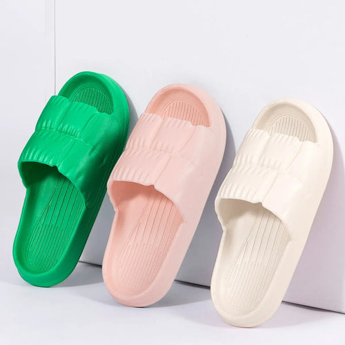 Women’s 2023 Showlu Fashion Cloud Slippers with thick platform, EVA non-slip soles, ideal for indoor outdoor beach summer flip flops