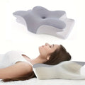 Memory foam butterfly cervical pillow by Showlu Fashion Store, designed for neck pain relief and ergonomic support.