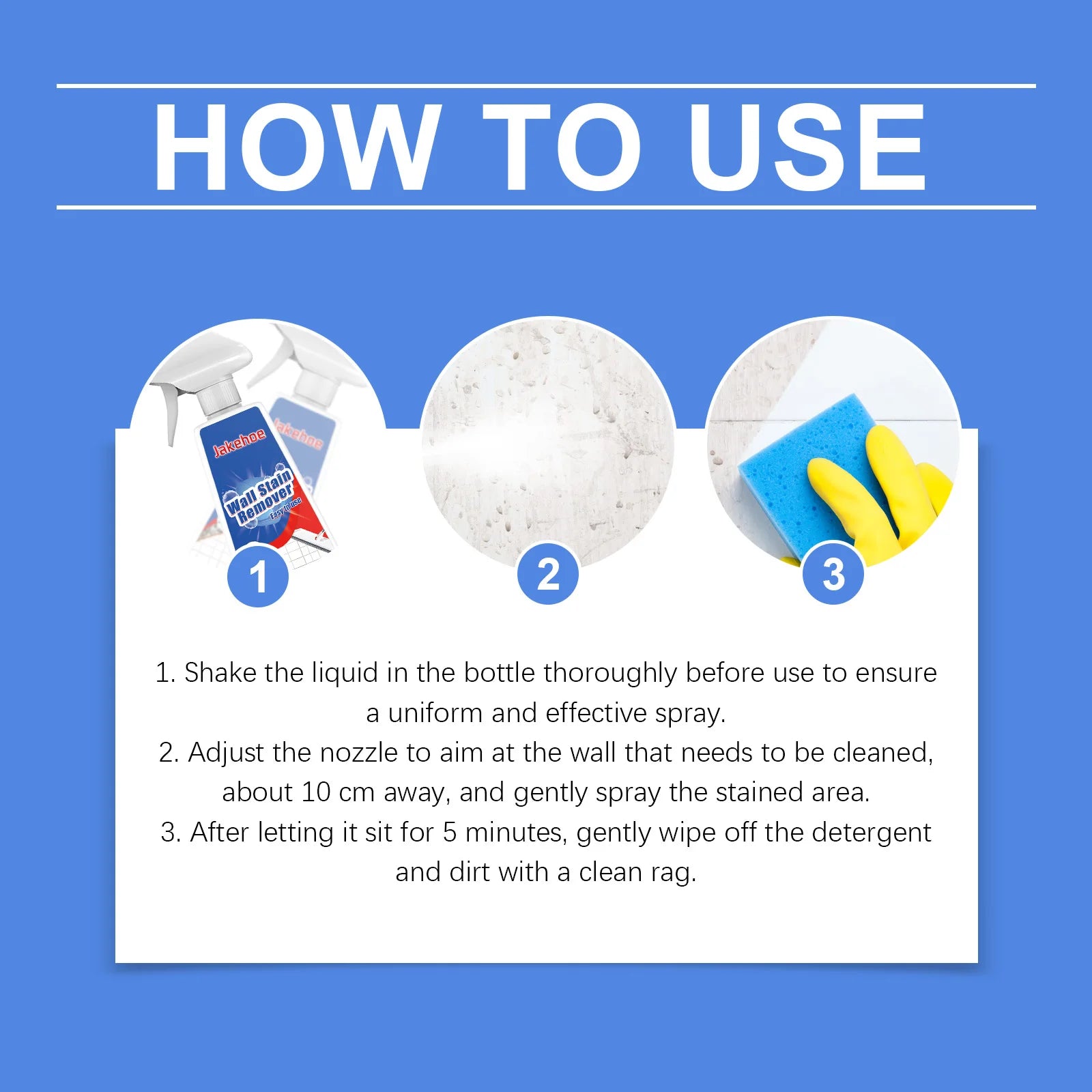 Showlu Smart General Laundry Stain Remover Foam bottle with label, designed to remove tough stains from clothing.