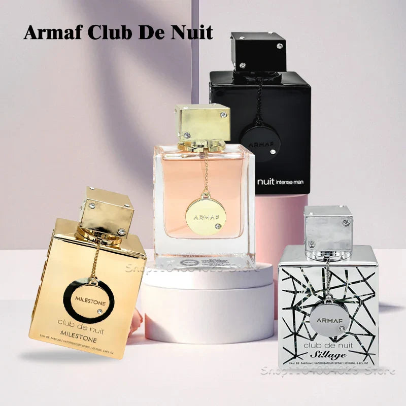 Unisex citrus fragrance bottle, Armaf Club De Nuit Intense Man EDT 105ml, with sleek packaging and vibrant design.