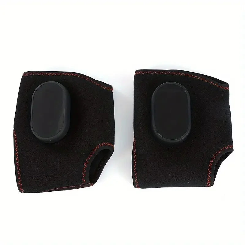 Wireless SHOWLU FASHION STORE electric foot massager with heating and vibration therapy, shown on a person's feet for relaxation.