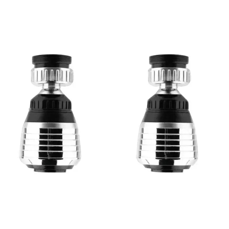Showlu 360 rotate swivel faucet nozzle filter in chrome, featuring dual aerator tap filters for improved water flow.