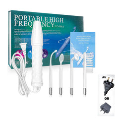 Facial Galvanic High Frequency Facial Therapy Wand For Hair Growth 4 In 1 Acne Removal Skin Care Glass Tube Facial Beauty Tools