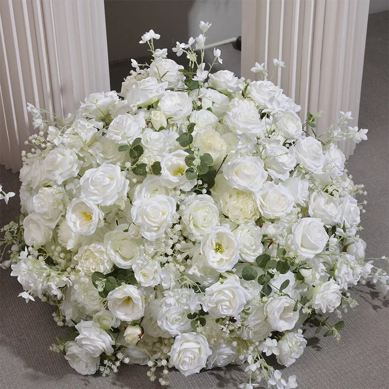 70CM Artificial Hydrangea Rose Flower Ball Wedding Road Guide Flower Table Placement Silk Flower Showcase Exhibition Hall Layout