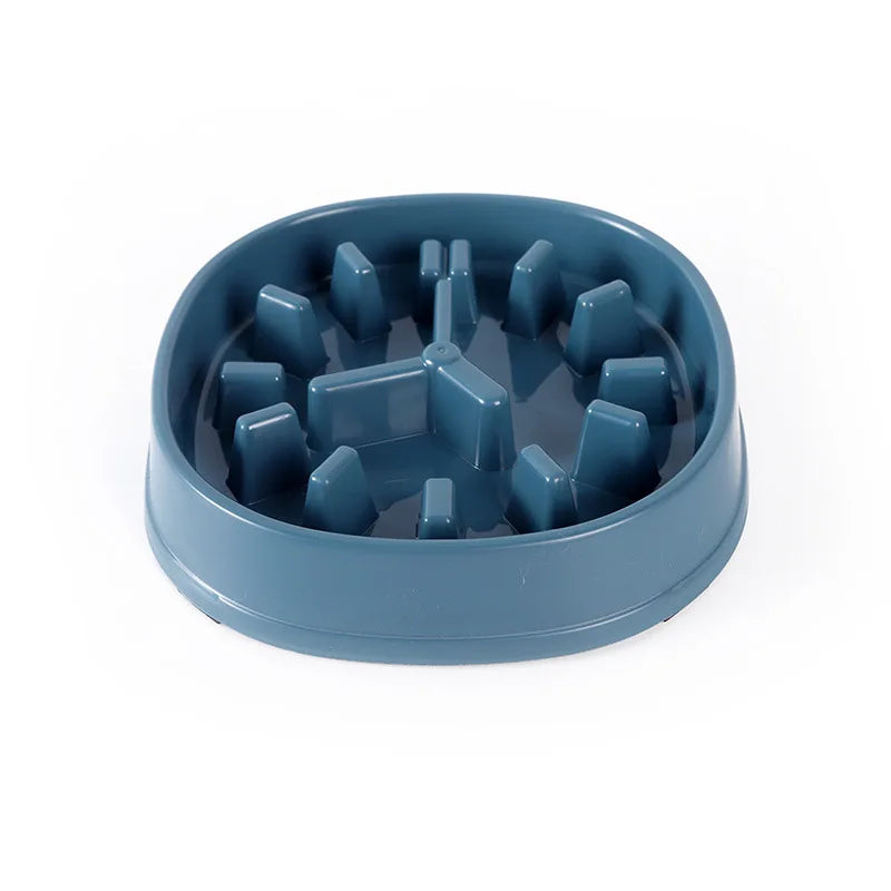 Showlu Fashion Store slow feeder dog bowl in clock shape with thickened plastic, designed to prevent choking and easy to clean
