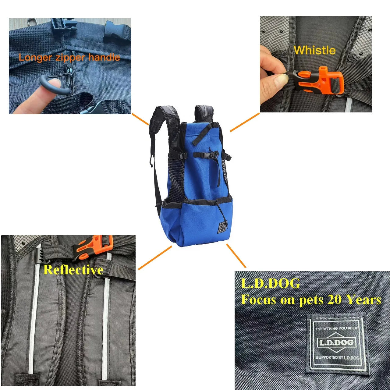 Showlu Fashion Petguider breathable nylon dog carrier backpack for hiking and travel, featuring a secure, comfortable design for pets.