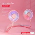 Portable Hanging Neck Fans USB Rechargeable Leafless Mini Air Cooling Fan Air Conditioner Wearable Neckband Fans