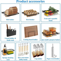 Over The Sink Dish Drying Rack XLarge 3 Tier Dish Drainers Drying Rack 31"-39.5" L x 12" W x 34"-38" H Extendable Large SHOWLU FASHION STORE