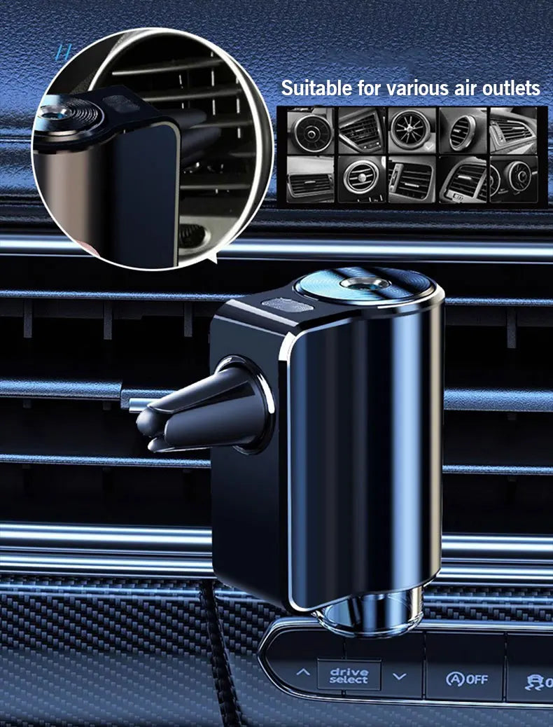 Showlu Smart General car aromatherapy diffuser with sleek design and adjustable air vent clip, ideal for freshening vehicle interiors.