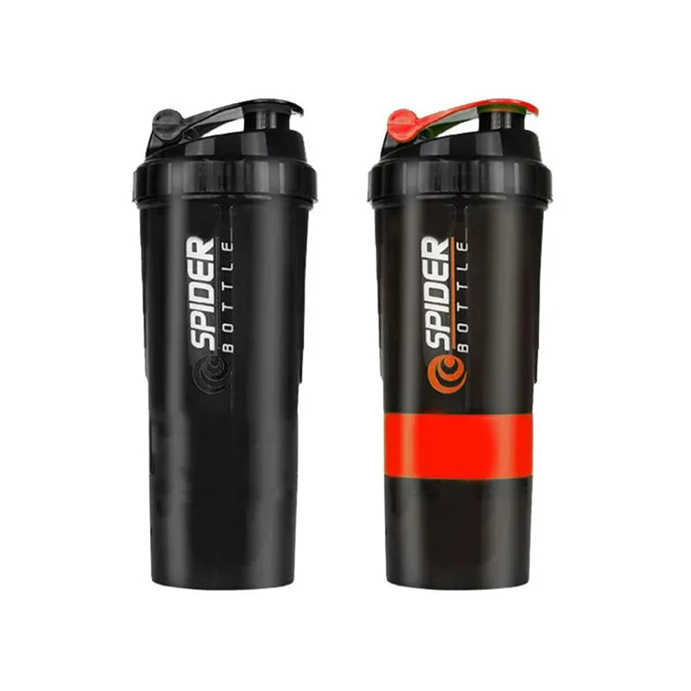 Showlu Fashion Store FEB.WIND protein shaker bottle with 3-layer large capacity mixing cup, clear design and leak-proof lid