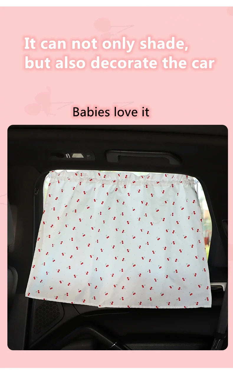 Showlu Smart General baby car window shade installed on car window to block sunlight and keep the interior cool.