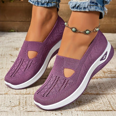 Summer Women's Sneakers Breathable Slip on Walking Shoes Mesh Low Top Womens Vulcanized Shoes Soft Sole Lightweight Women Shoes