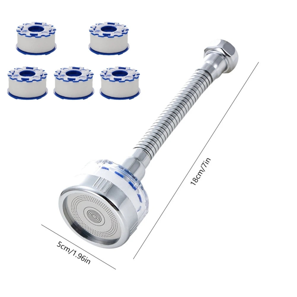 Showlu Fashion Store APWIKOGER faucet water filter with 360° pressurized sink tap aerator installed on a kitchen faucet.