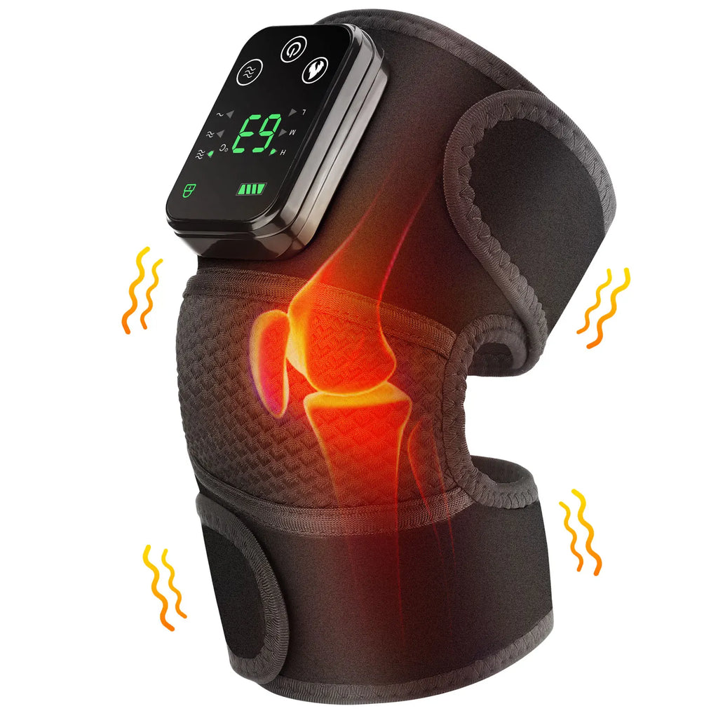Showlu Electric Heating Knee Massager with vibration therapy for joint pain relief, designed for comfortable, targeted warmth and massage.