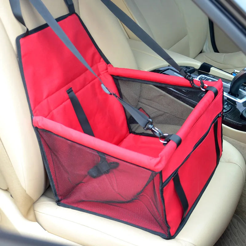 Showlu Smart General small dog car seat carrier bag with padded interior and adjustable strap for travel comfort.