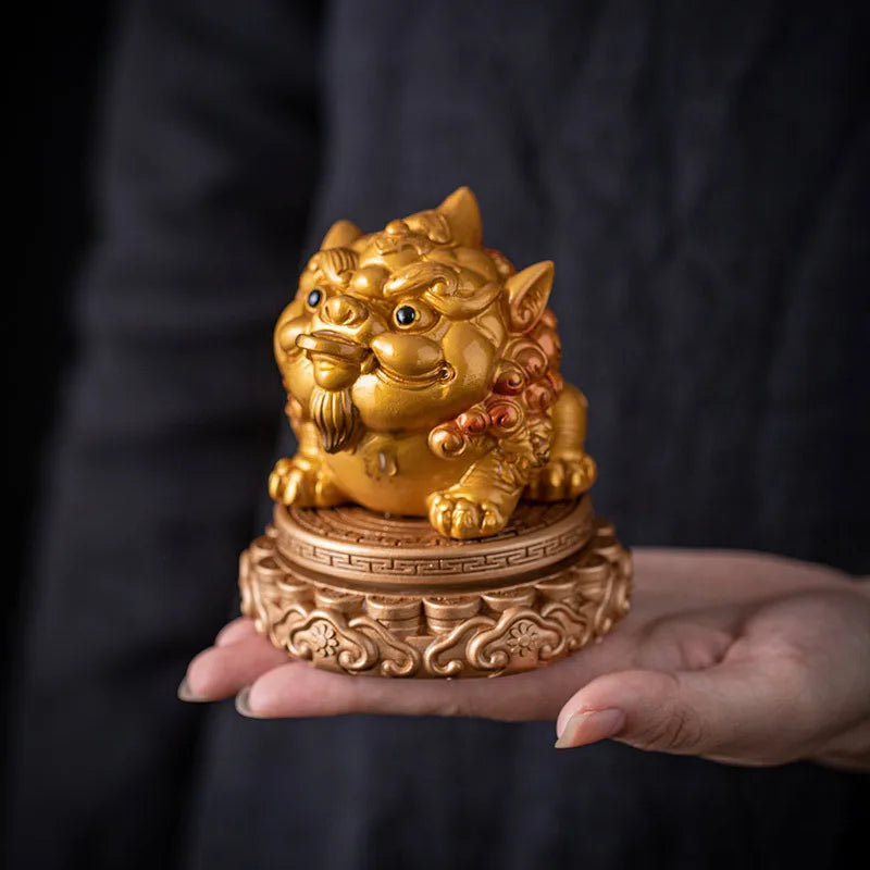 Color-changing Pixiu tea pet decoration from Showlu Fashion Store, designed for tea ceremonies and bringing good fortune.