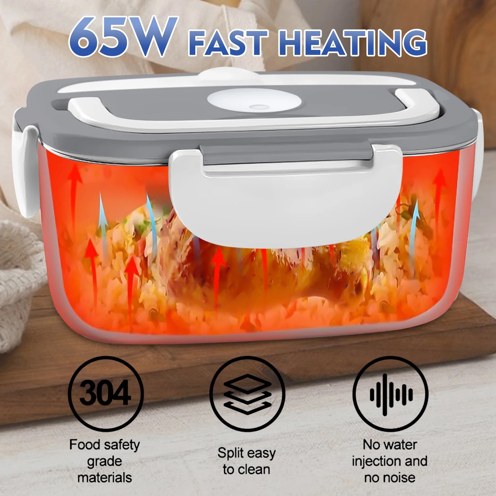 Showlu Smart General Electric Lunch Box Pro with sleek design, featuring compartments for convenient hot meal storage and transport.