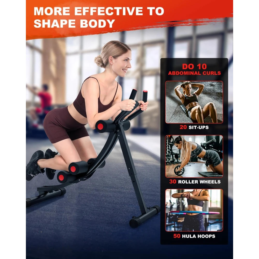Showlu Adjustable Ab Machine for strength training and crunch exercises, designed for effective home fitness workouts