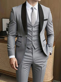 Men's 3-piece suit, green fruit collar, large suit, suit pants, formal tie, wedding dress, vest, work uniform, holiday gift.