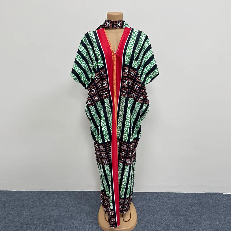 Long 2026 African dress for women featuring traditional Ankara dashiki style, vibrant patterns, and flowing maxi gown design.