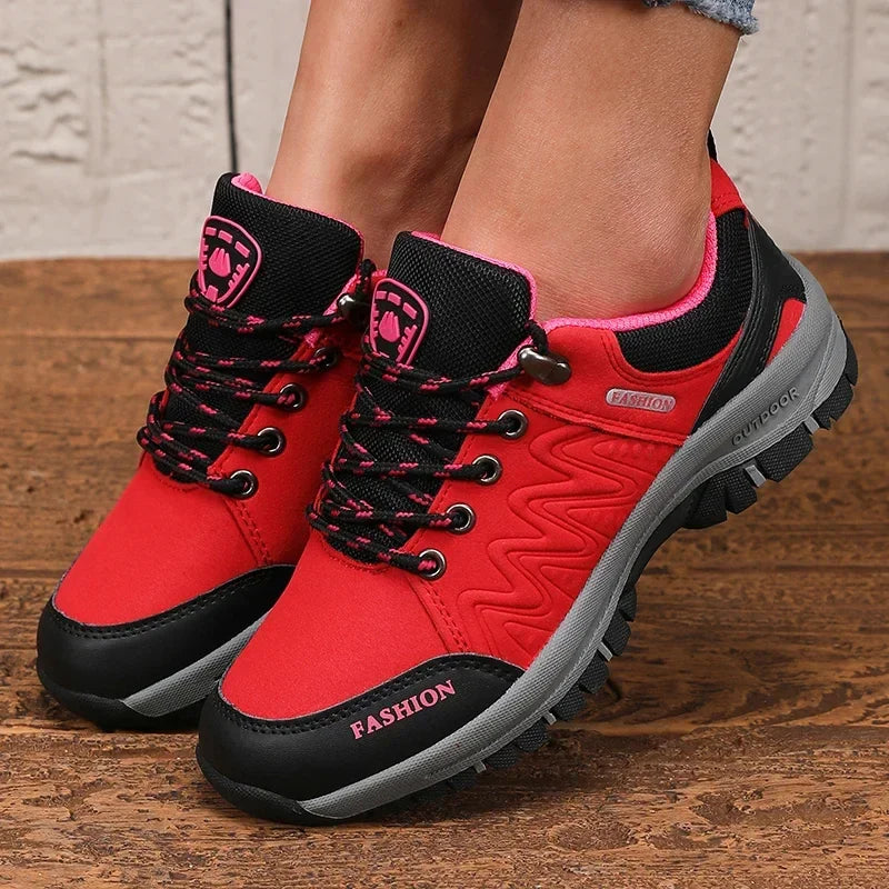 SHOWLU FASHION STORE women's hiking sneakers with breathable air mesh, outdoor camping shoes, lightweight and supportive design