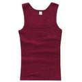 Men's sleeveless breathable cotton fitness tank top by Showlu Fashion Store, shown in a comfortable, lightweight design for active wear.