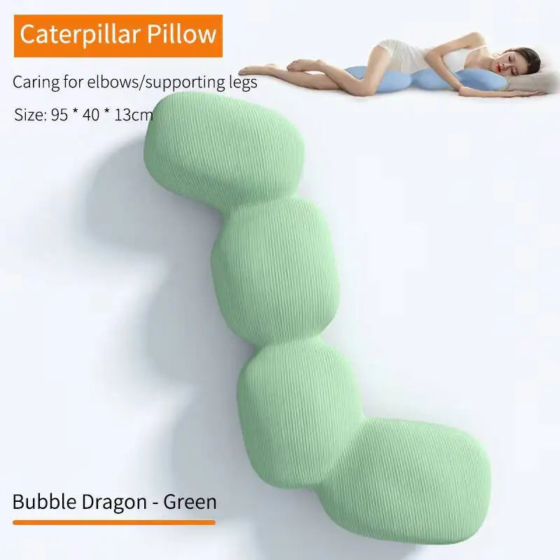 Showlu Memory Foam Body Pillow with ice silk cover, orthopedic pregnancy cushion, ergonomic design for comfortable sleep