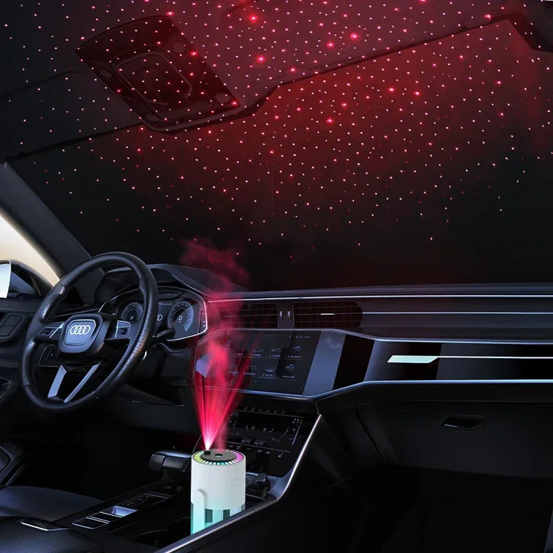 SHOWLU FASHION STORE TENGKESi ultrasonic car humidifier with 1L water tank and starry sky projector in sleek design