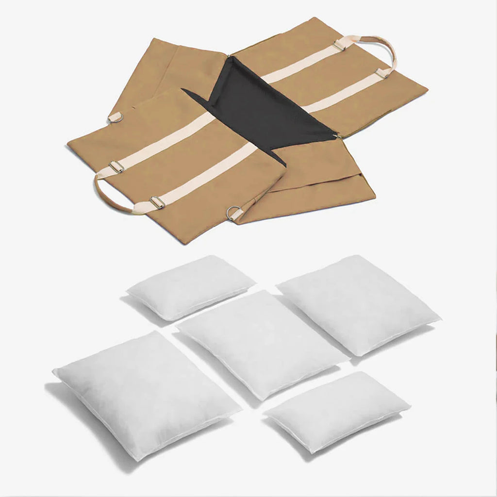 Waterproof dog car seat cover made of Oxford fabric, designed as a pet travel bed for secure and comfortable car journeys.